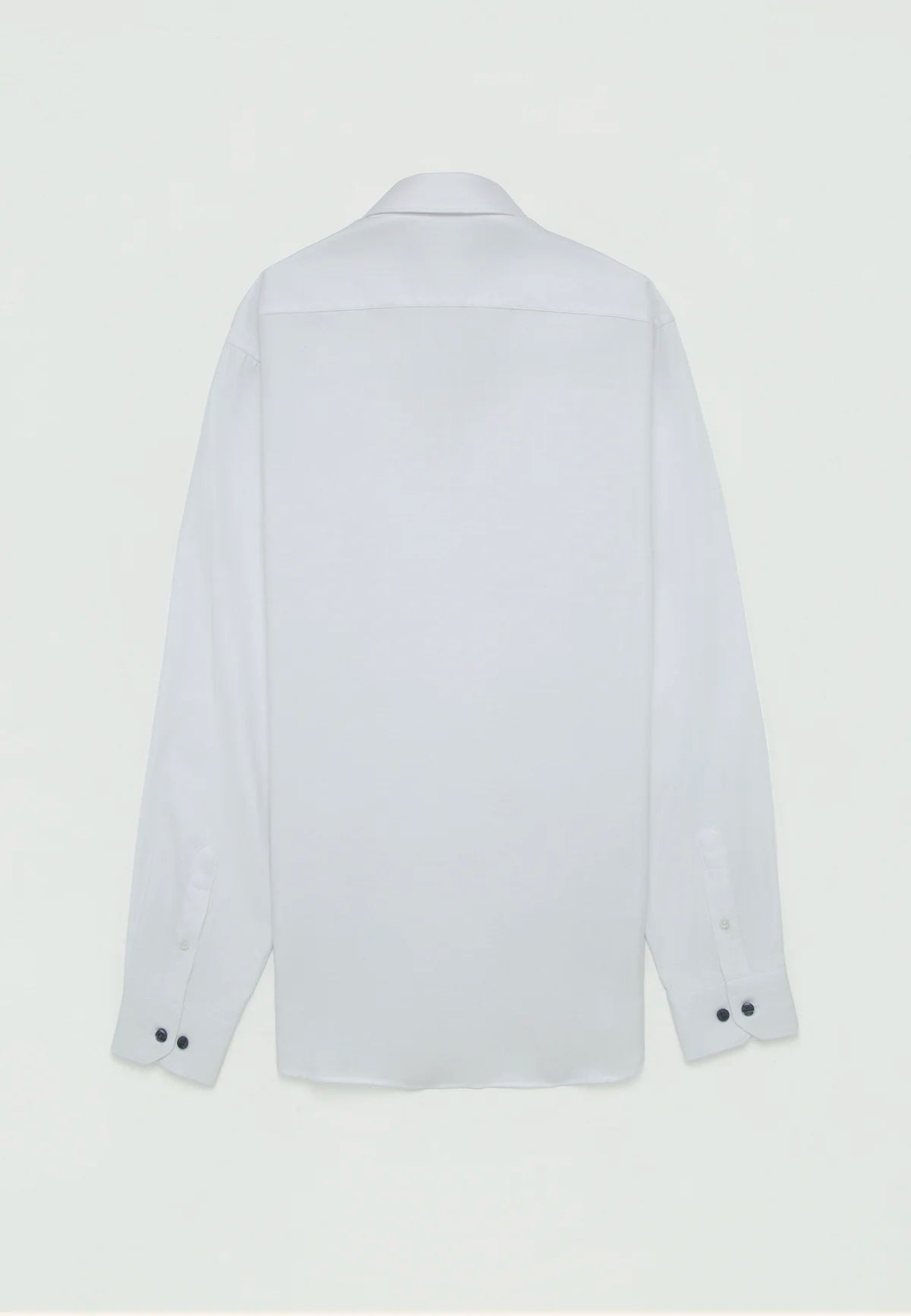 Camisa Dobby Diagonal Algodón Blanco